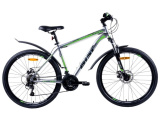 Велосипед горный Aist Quest Disc 26",13" серо-зеленый 2021
